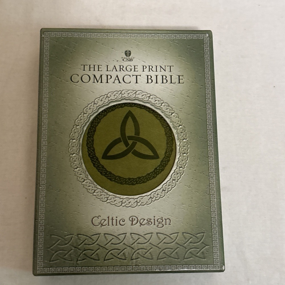 Holman CSB Large Print Compact Bible Celtic Design Edition Olive 2005 HCSB
